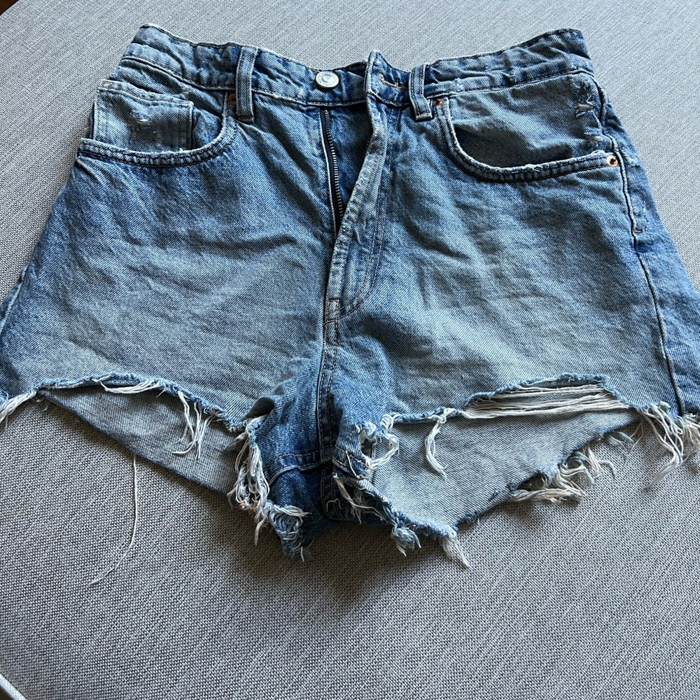 Zara High Waisted Jean Short